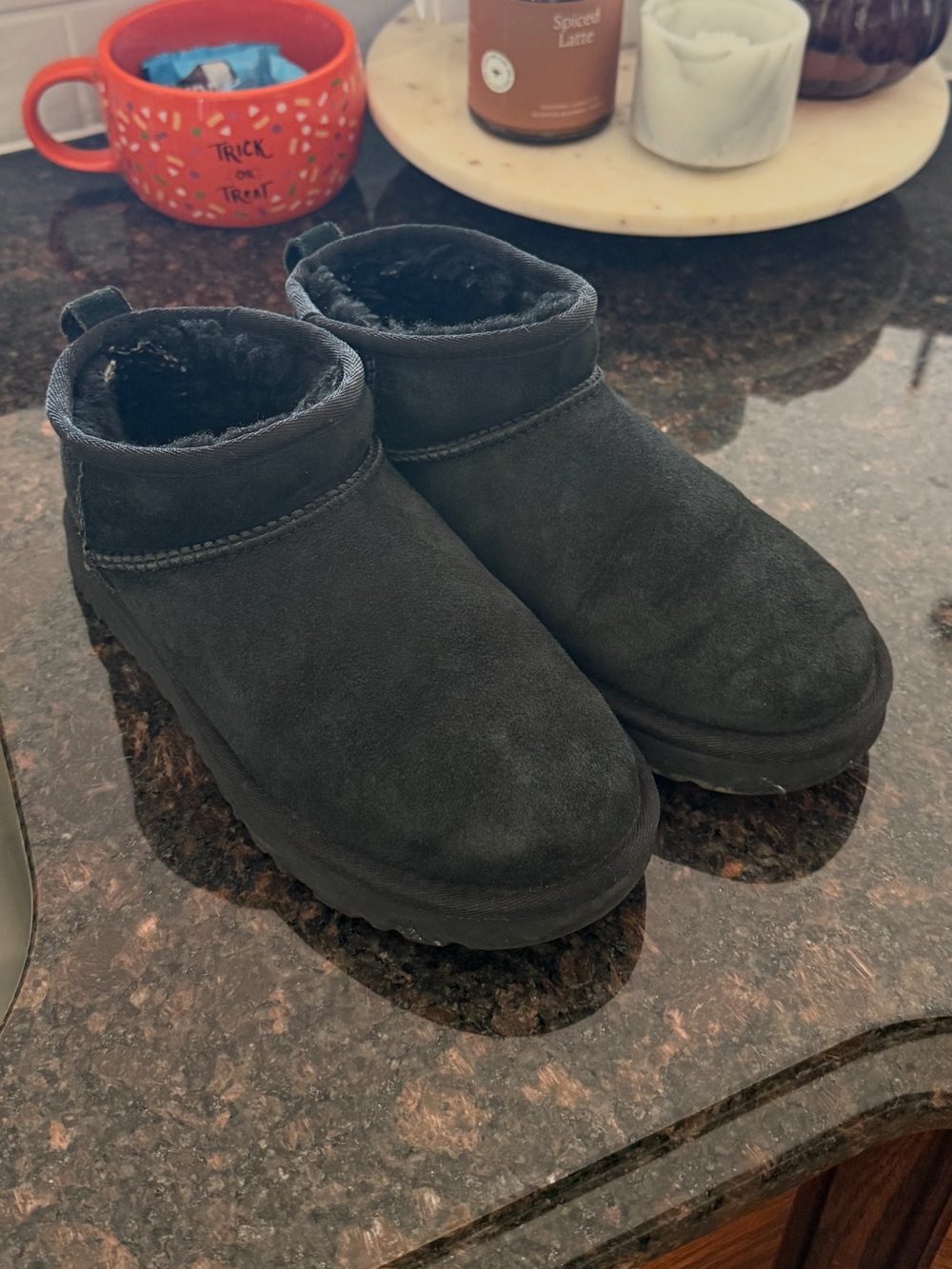 Black ultra mini Uggs